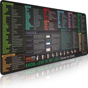 Excel Shortcut Keys XL Desk Pad & Gaming Mousepad