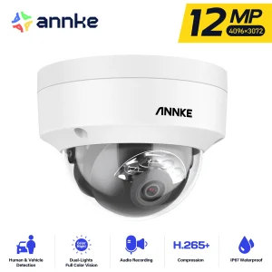 12MP Outdoor PoE Security Camera with Night Vision