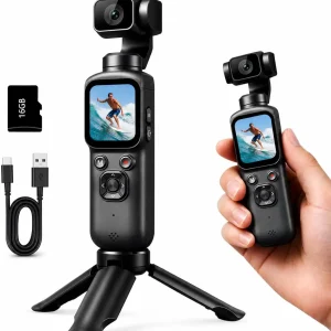 4K Handheld Gimbal Vlogging Camera with Face Tracking