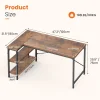 L Shaped Desk 47 Inch Computer Desk Gaming Furniture - Thumbnail Image 1