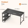 L Shaped Desk 47 Inch Computer Desk Gaming Furniture - Thumbnail Image 1