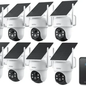 3K Solar Outdoor Security Camera with 360° PTZ AI Tracking