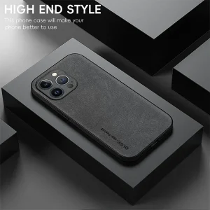 Luxury Leather iPhone Case – Shockproof Protection