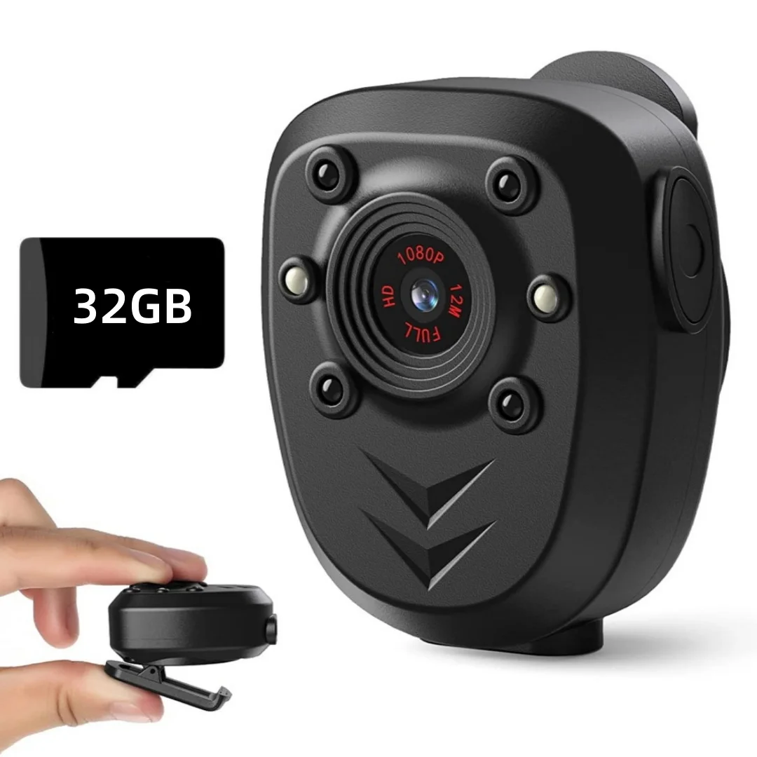 Mini Body Camera 1080P HD with Night Vision & 32GB - Image 1