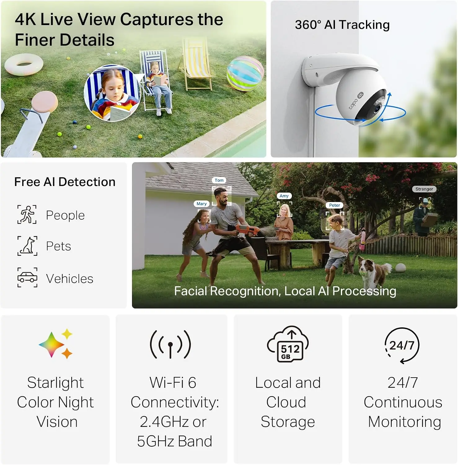 4K 8MP Outdoor PTZ Security Camera with AI Detection - Image 2
