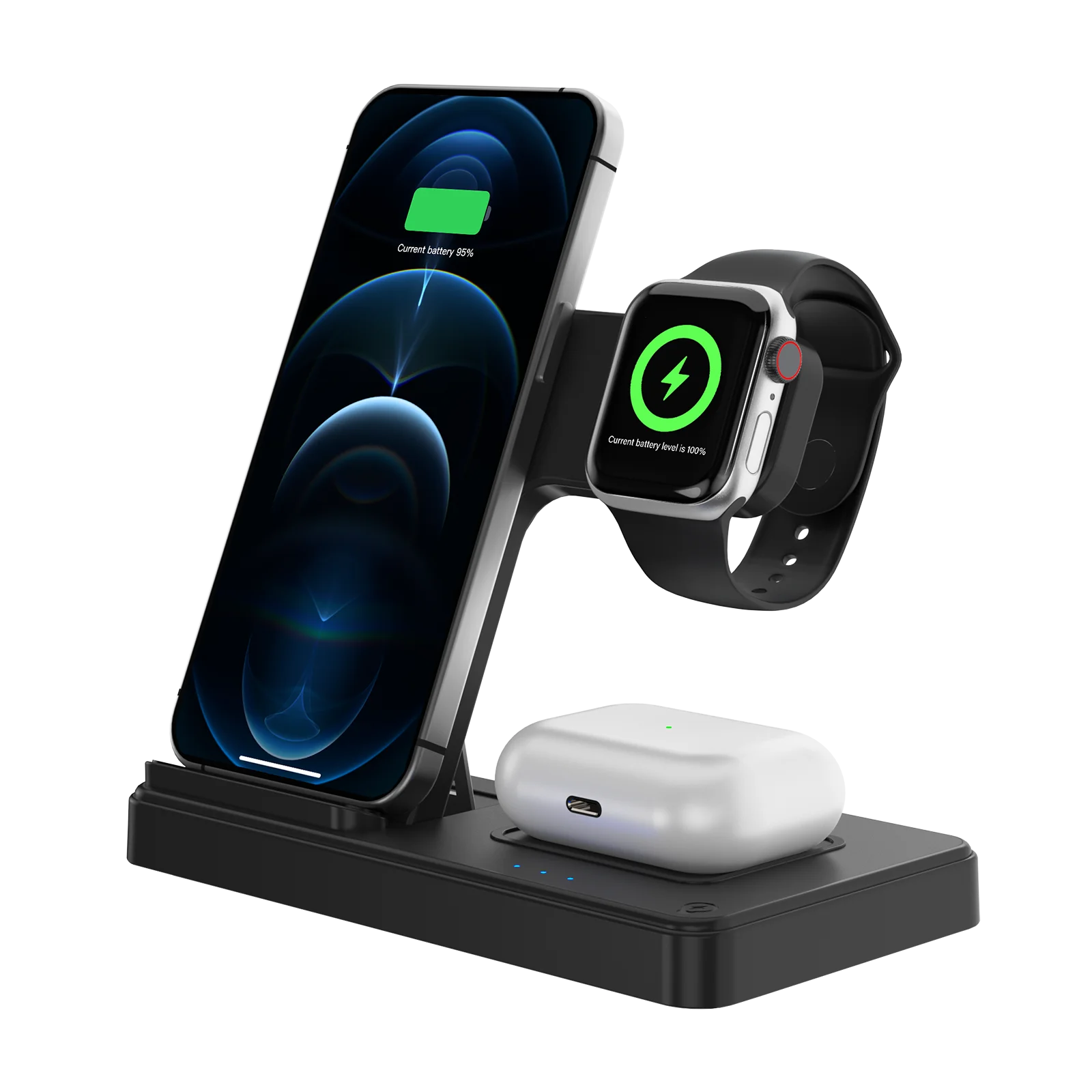 3-in-1 Wireless Charging Station for iPhone & Watch - Image 2