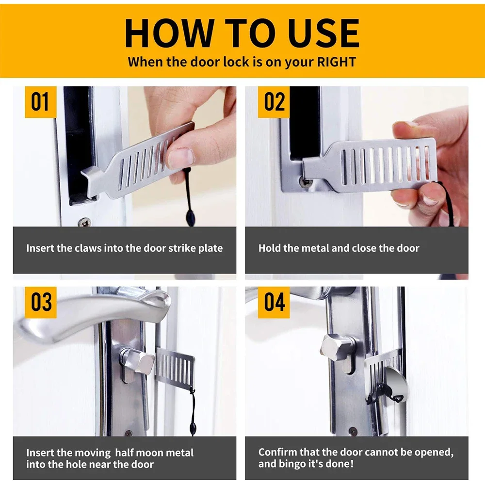 Portable Travel Door Lock for Extra Security - Image 3