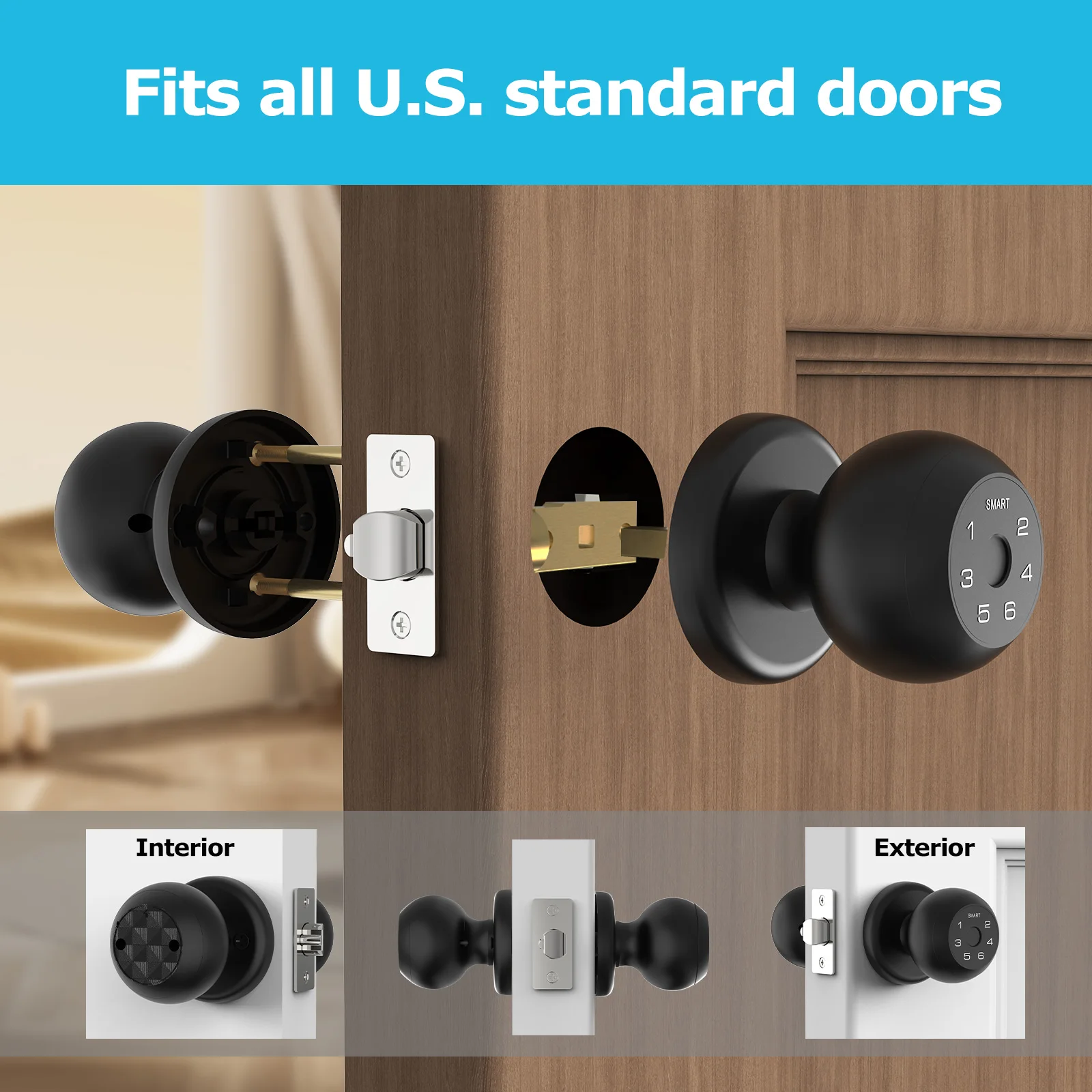Fingerprint Smart Door Lock with App & Keypad - Image 3