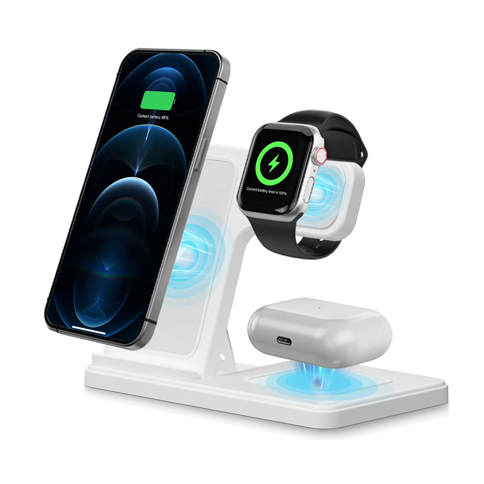 3-in-1 Wireless Charging Station for iPhone & Watch - Image 1